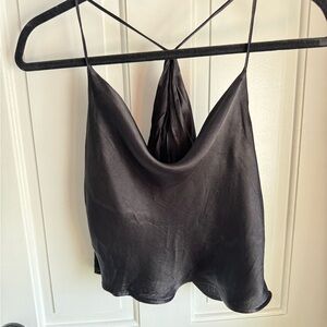 Zara Black Satin Camisole